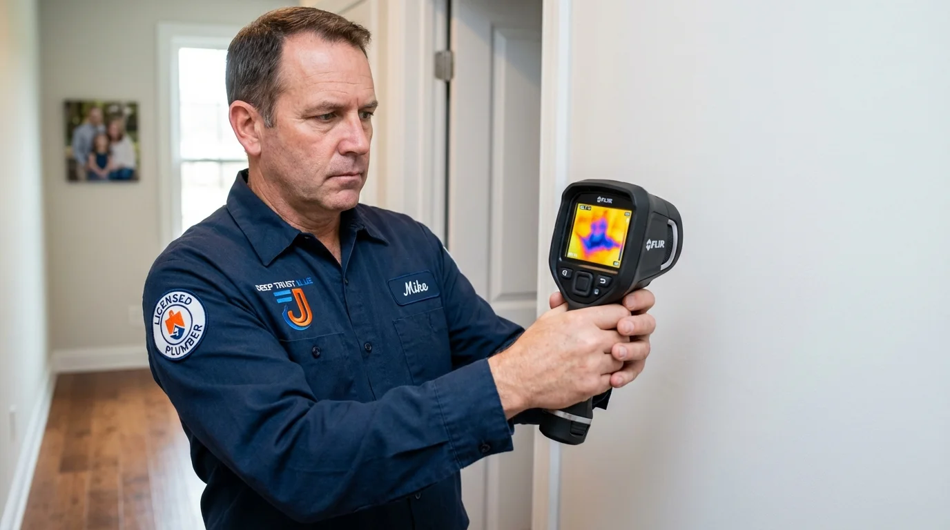 Thermal imaging leak detection by Johns Plumbing LLC in Lynchburg
